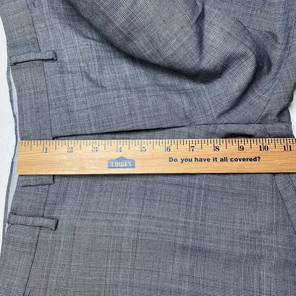 Banana Republic Suit 2 Piece 42R (33x33.5) 2B2V Slim Light Gray Crosshatch Plaid